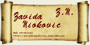 Zavida Mioković vizit kartica
